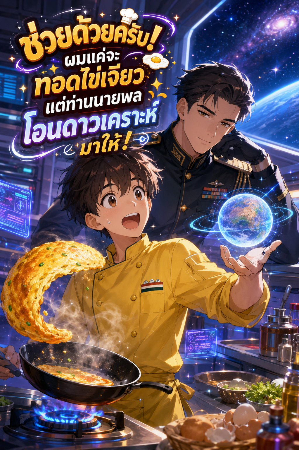 ช่วยด้วยครับ! ผมแค่จะทอดไข่เจียว แต่ท่านนายพลโอนดาวเคราะห์มาให้!